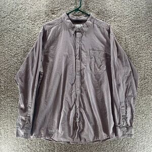 Columbia Shirt Adult Extra Large Red Blue White Check Outdoor Button Up Cotton